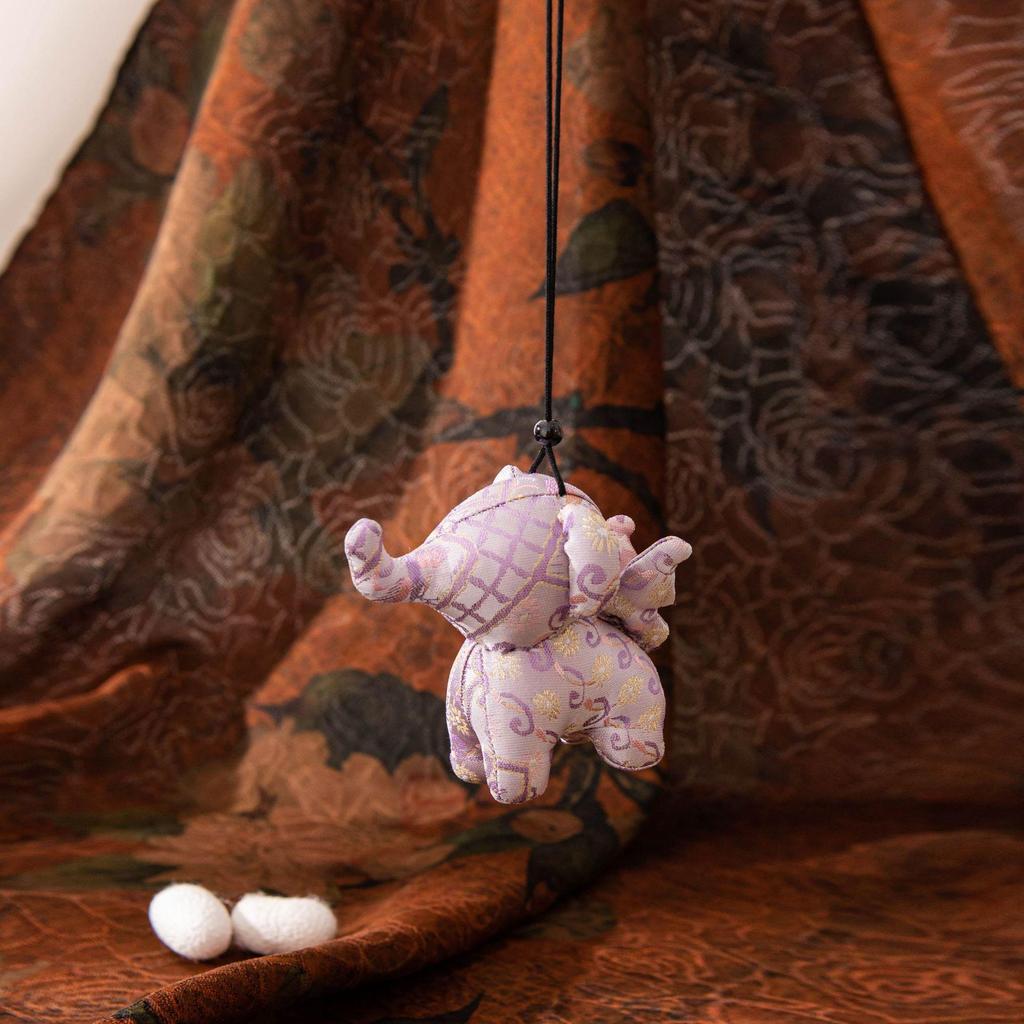 Silk Handmade Little Elephant Charm Pendant - Cute Gift for Friends