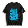 Surfing Graffiti Print Casual Tee Take It Easy To The Sea Pure cotton T-shirt