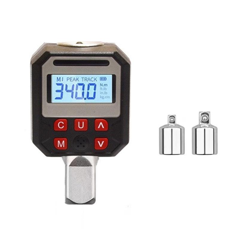 Precise Digital Torque Tester 5 Adjustable Ranges 1.5 To 340Nm ±2% Error Rate LCD Screen Memory Storage Conversion Head