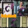 Cat Welcome Sign Moon Shaped Door Hanging Decorations Halloween Wreath  Indoor Outdoor Decorations