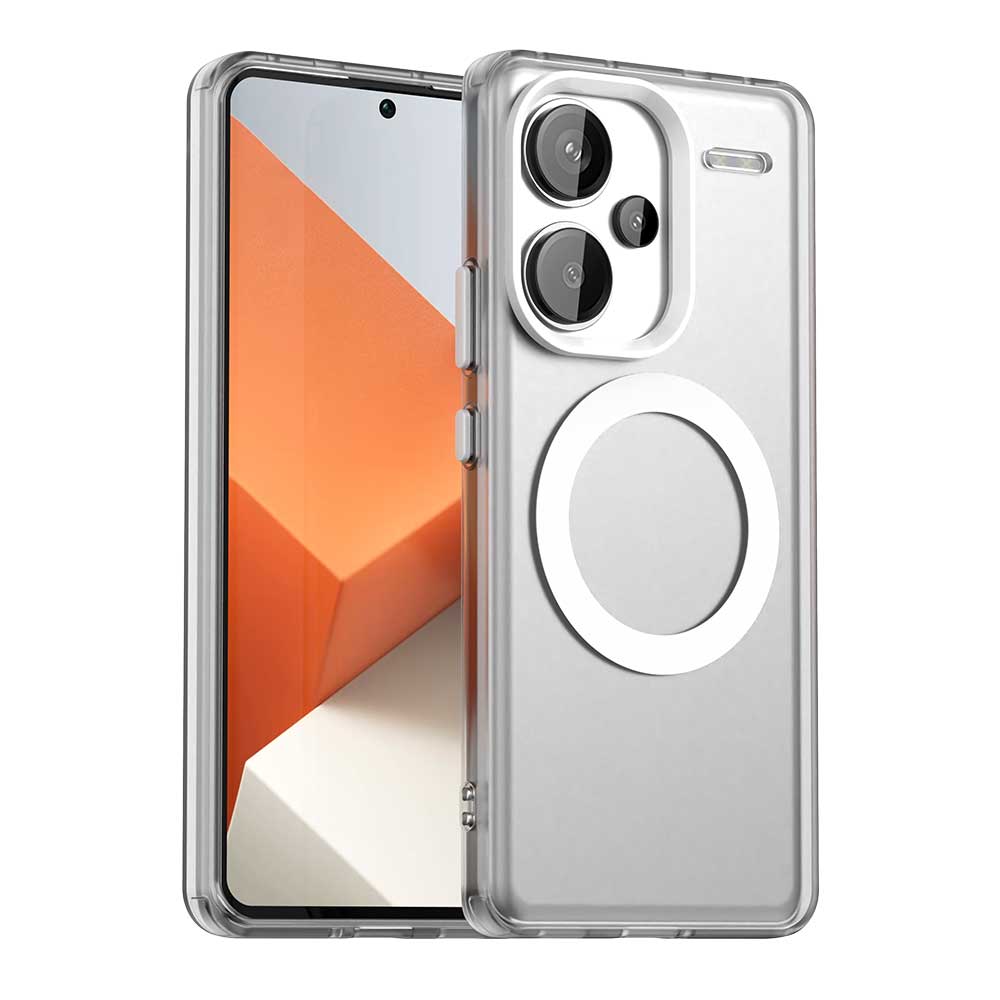 Candy Color Translucent Shockproof Case For Xiaomi Redmi Note 13 Pro Plus 5G Magnetic Wireless Charging TPU Plastic Back Cover