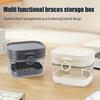Case Transparent Denture Bath Box with Strainer Basket Mouth Guard Case Travel