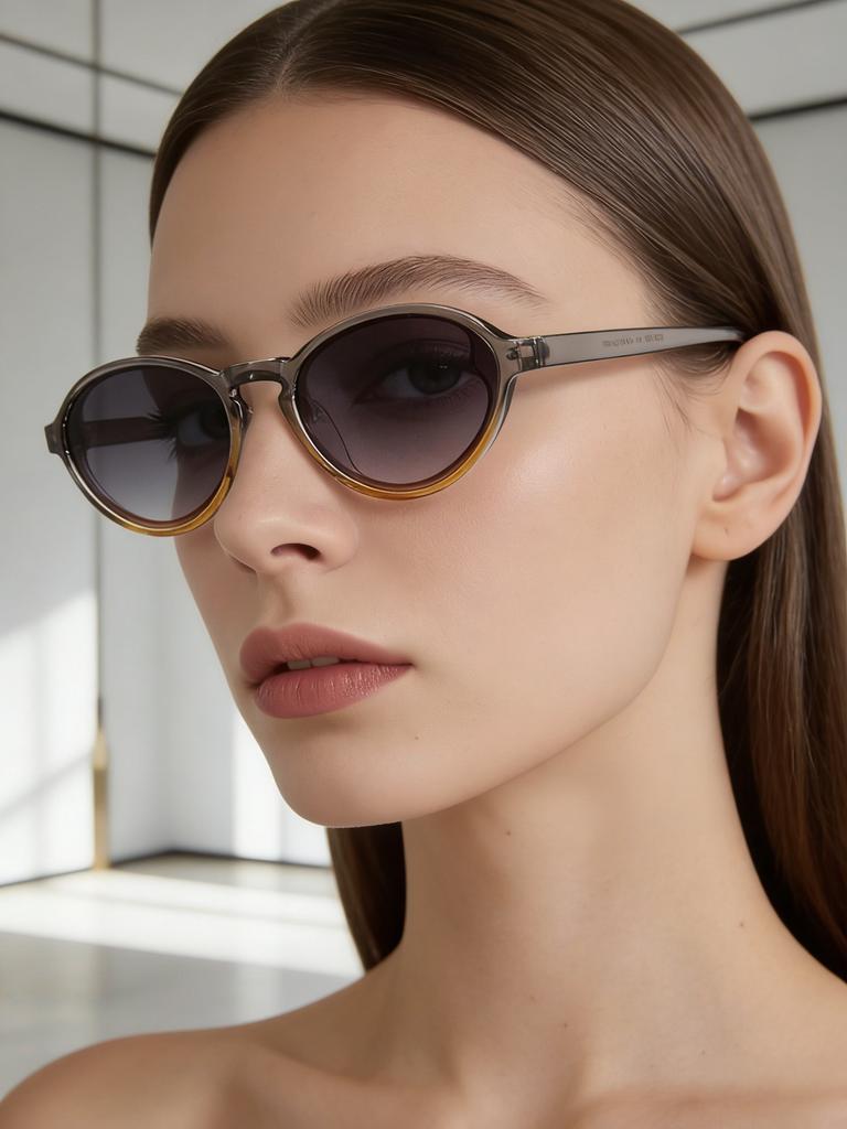 New Fashion Narrow Oval Sunglasses Tortoiseshell Accent UV Blocking Street Style Shades For Ladies KJ113