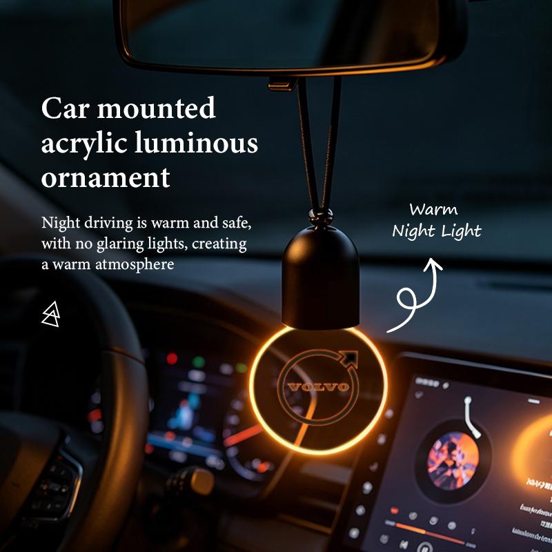 Luminous Acrylic Pendant Car Decor Rear View Mirror Accessories For Volvo V50 S60 XC60 S40 XC40 XC90 V60 S80 S90 V70 XC70 ari632