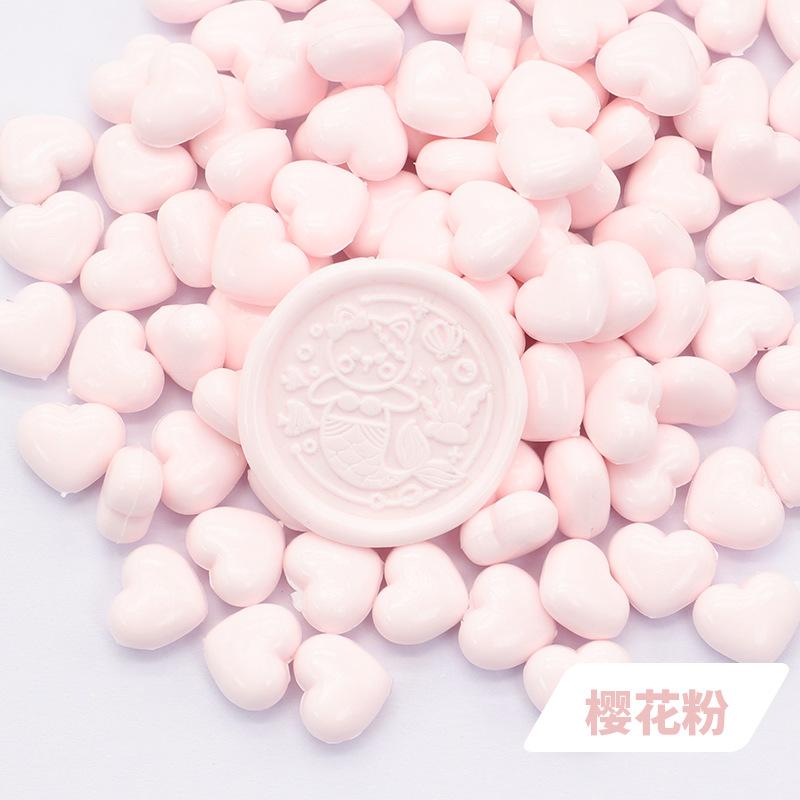 100pcs Fat Love Lacquer Wax Grains Heart-shaped Mixed Color DIY Hand Accounts Envelopes Sealed Wedding Invitation Decoration