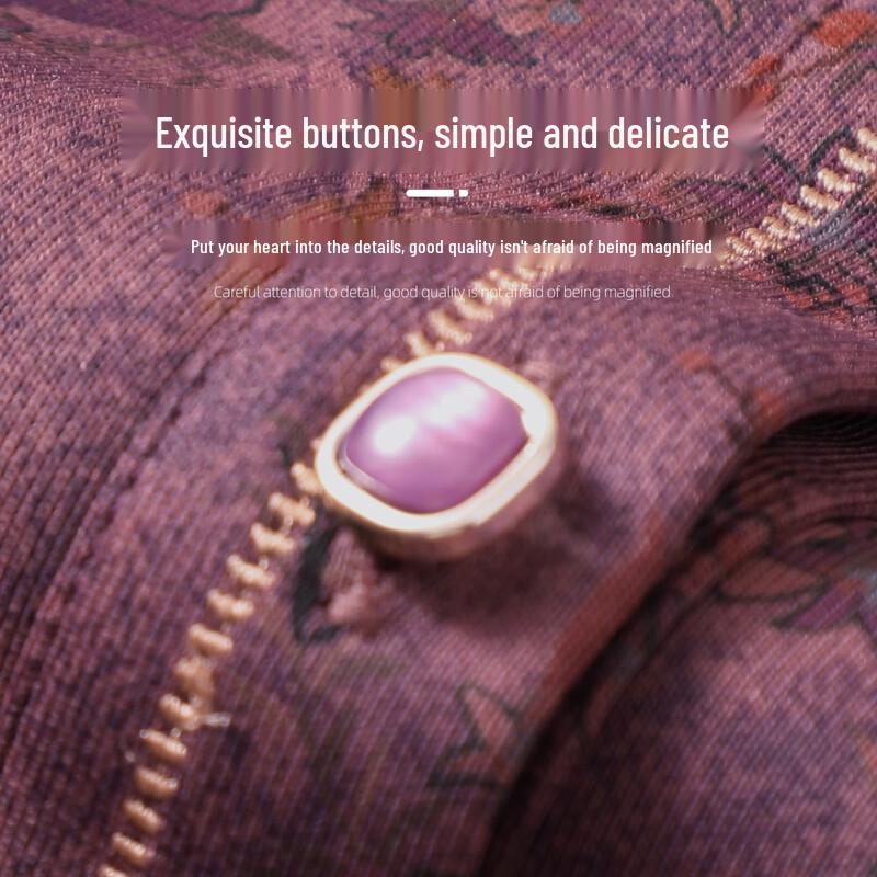 Women's Elegant Floral Button-Down Blouse for Mature Women