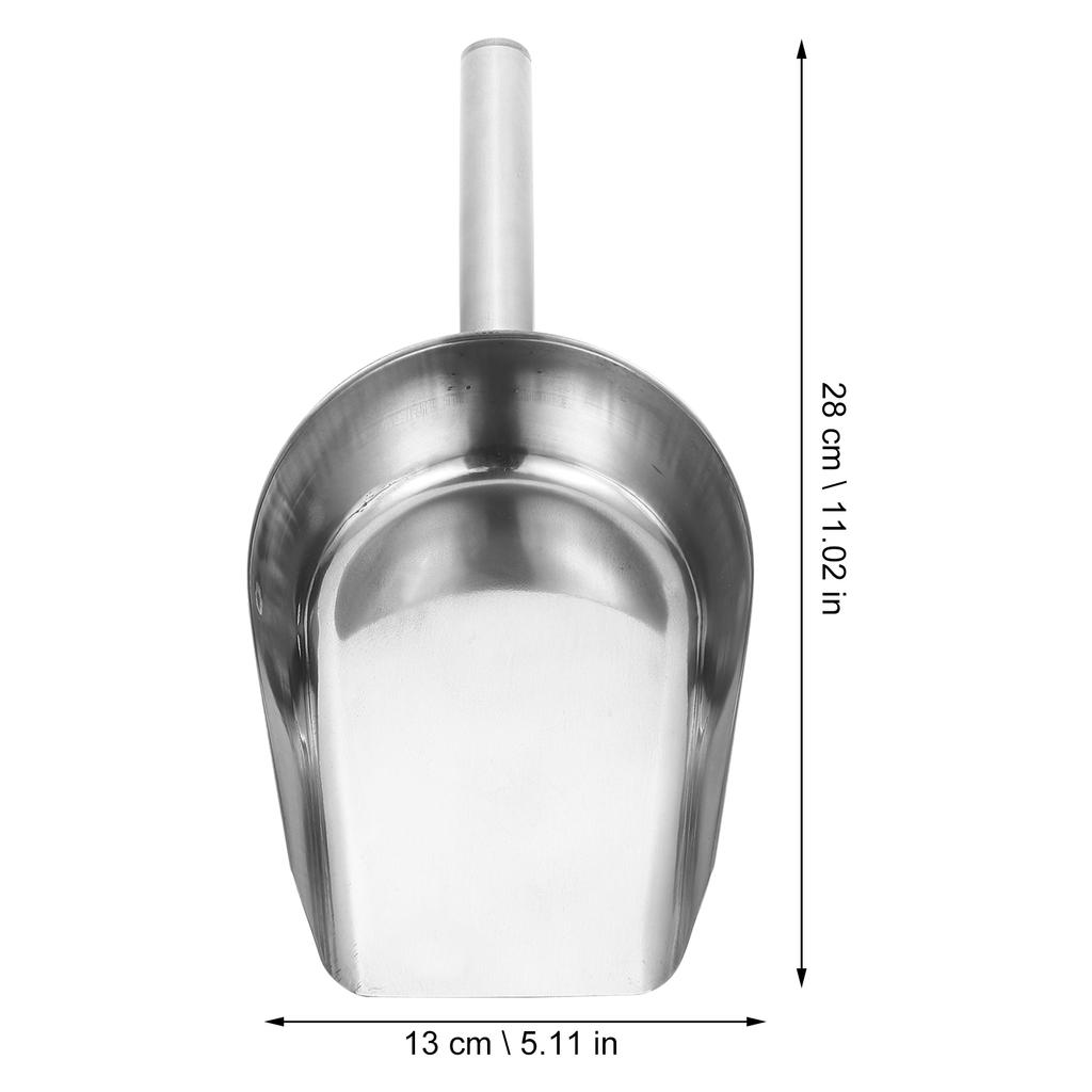 Stainless Steel Ice Scoop Rice Scoop Multi Functional Smooth Ergonomic Handle Kitchen Bar Refrigerator Practical