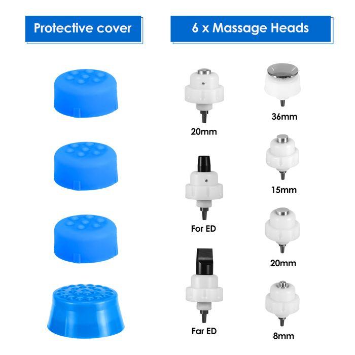 Shock Wave Massage Machine, Extracorporeal Wave Muscle Massager, Massage Device with 7 Heads