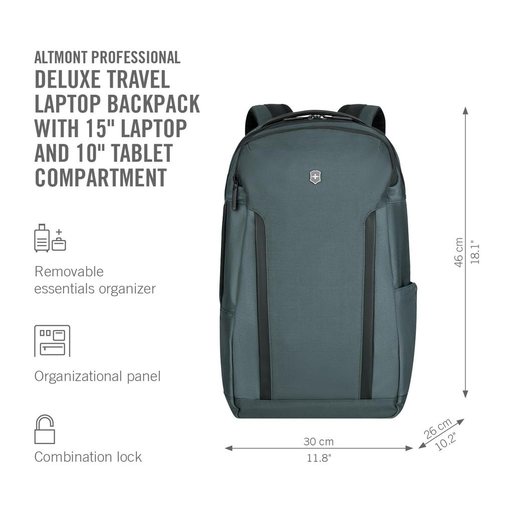 Victorinox Altmont Professional Deluxe Travel Laptop Backpack with Detachable Lightweight and Ideal for Business Trips and with Dedicated Compartment