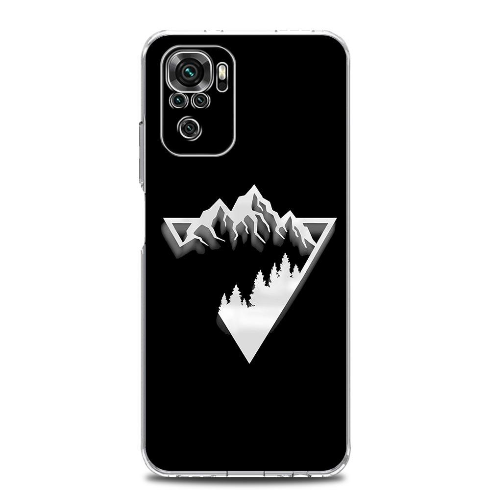 

Чехол для телефона для Xiaomi Redmi Note 14 13 12 5G 9 8 10 11 Pro Plus 4G 9T 13C 12C 10C 9C 9A Крышка Линия Горный Пейзаж Солнце Луна Note 14 ProPlus