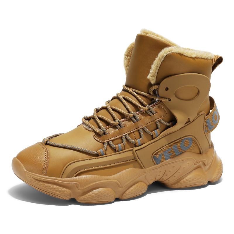 

Мужские высококачественные хлопковые ботинки Толстые желтые повседневные модные туфли Удобный новый стиль 39