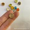 Rose Gold Metal Base Pearl Cat's Eye Button for Sweater - 11.5MM