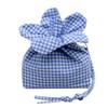 Cute Plaid Flower Crossbody Bag Portable Ins Shoulder Bag Casual Flower Drawstring Bag  Travel