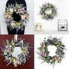 Artificial Flower Wreath Spring Festival Wreath Artificial Flower Wreath for Front Door Hallway Garden Farmhouses
