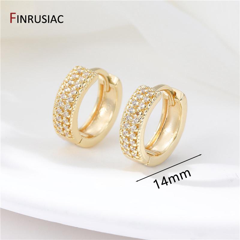 2026 New Simple Brass Gold Plated Hoop Earrings For Women Trendy Round Circle Unisex Earring Party Jewelry