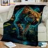 Beast Tiger Lion Leopard Animal Wildlife Cartoon Blanket,Soft Throw Blanket for Home Bedroom Bed Sofa Picnic Cover Blanket Kids
