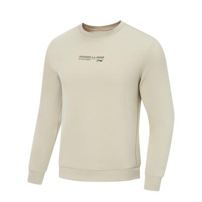Li Ning Fitness Series Round Neck Logo Embroidered Sweatshirt Men Sweatshirt AWDV615-4