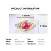 Luxury natural pear 6*8mm filled ruby rings 925 Sterling Silver Exquisite fine jewelry for women's Engagement and wedding gifts