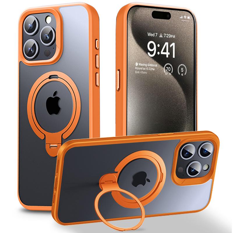 For iPhone 14 Pro Case Compatible with MagSafe Magnetic Ring Kickstand Anti-drop Phone Cover