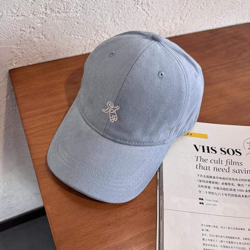 

Женская бейсболка-астронавт, весенне-летняя, милая, солнцезащитная, с широкими полями, с жестким верхом, подчеркивающая лицо, маленькая кепка, повседневная, универсальная шляпа Adjustable синий