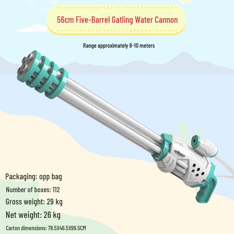 Summer Splash Festival Gatling Water Cannon Toy - Large Children's Water Gun