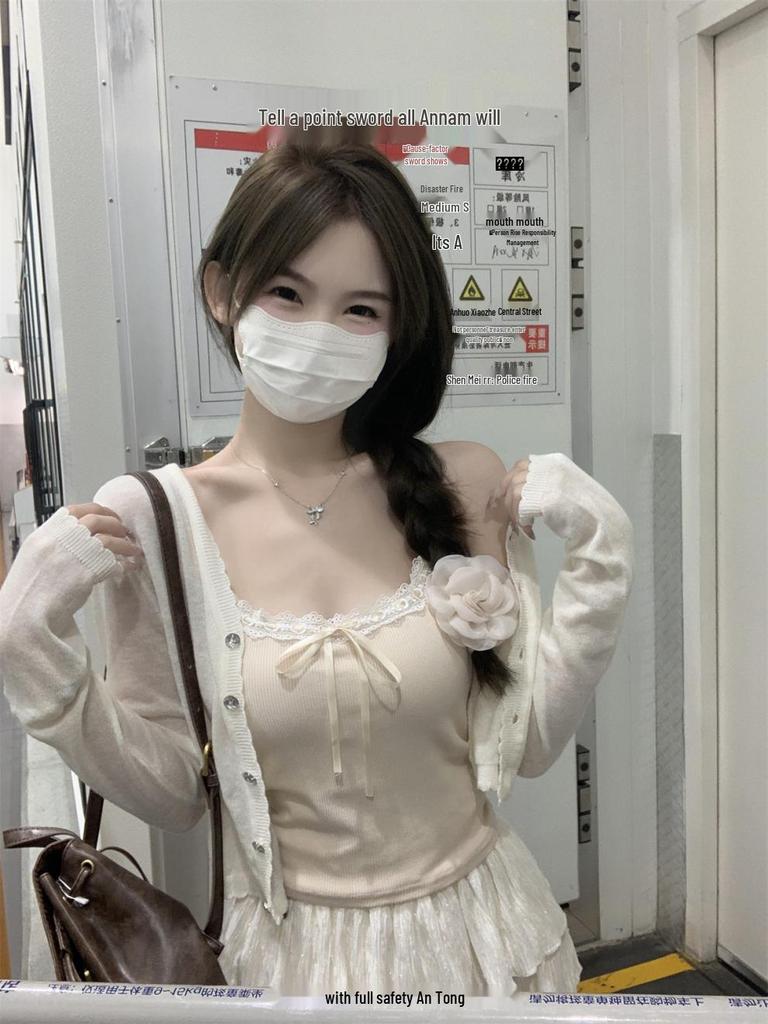 Koreanisches Sommer-Schlankheits-Bustier mit Spitzenbesatz und Polsterung