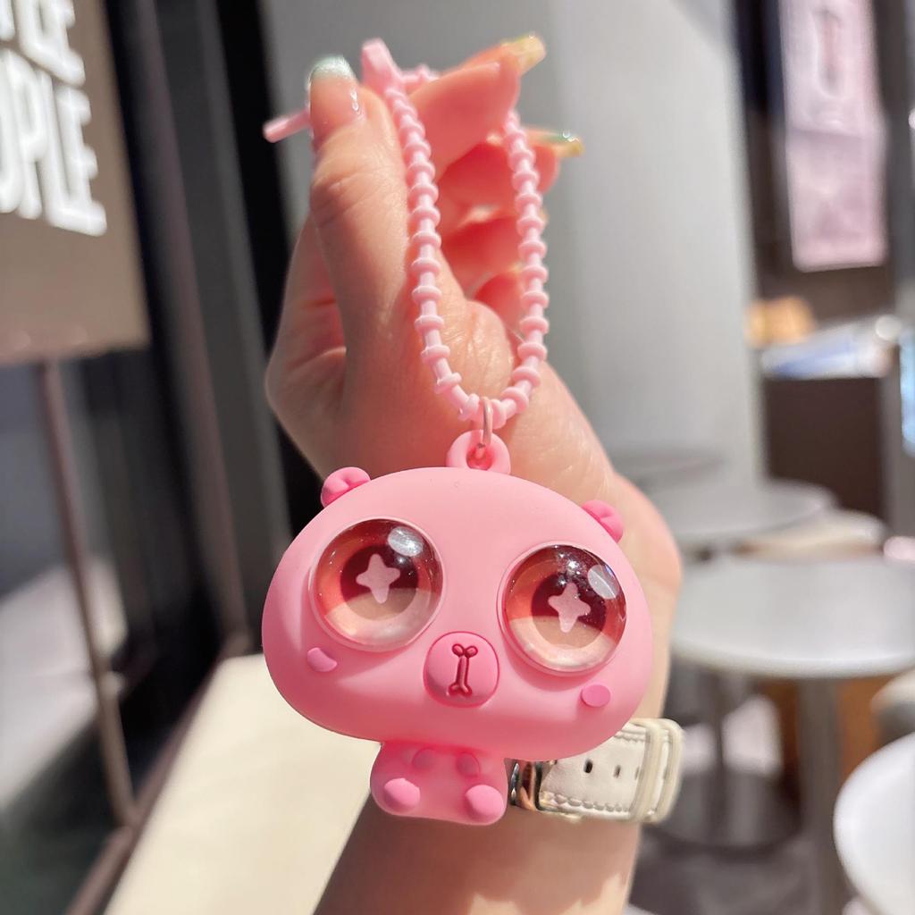 Porte-clés Jouet à presser Cartoon Créatif Grands Yeux - Porte-cartes Anti-stress Amusant & Pendentif Sac Fille Balala