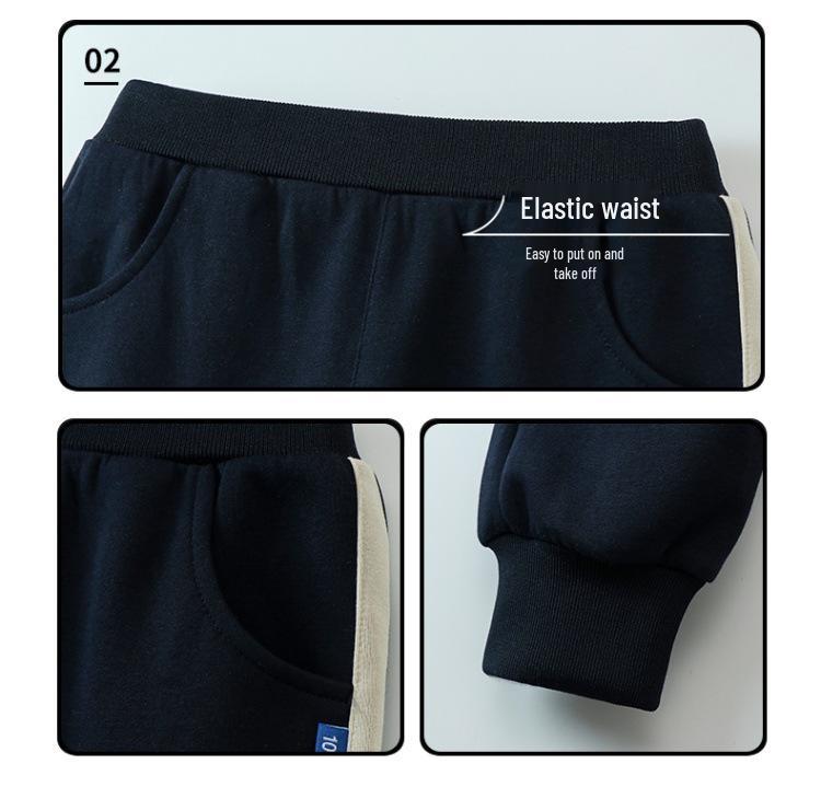 Primary School Three-Piece Baseball Uniform Set for Spring and Autumn - First Grade and Kindergarten.