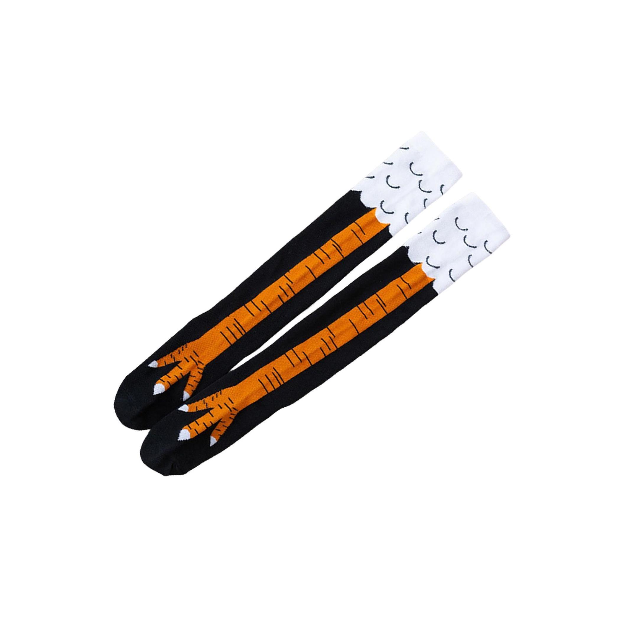 

Забавные носки с куриными лапками, современный узор с лапами животных, подарок на Хэллоуин 45cm