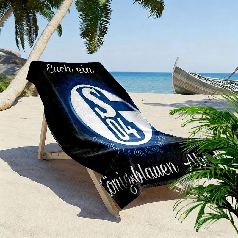 FC Schalke 04 logo Beach Towel, Large Soft Quick Dry Towel for Beach Camping Swimming