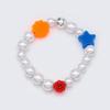 BONBEAU Color Pop Motive Smile Pearl Bracelet Color Acrylic Motif Smile Pearl Ball Bracelet