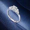 100% S925 Silver Moissanite Ring 1CT Sparkling Classic Wedding Band Engagement Party Ring Women Female Bridal Jewelry