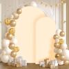 6,6/7,2 Fuß Elfenbein Spandex Bogen Fotoabdeckungen Dehnbare Kulisse für Hochzeit, Geburtstagsparty, Babyparty, Bankett Bogen Dekoration