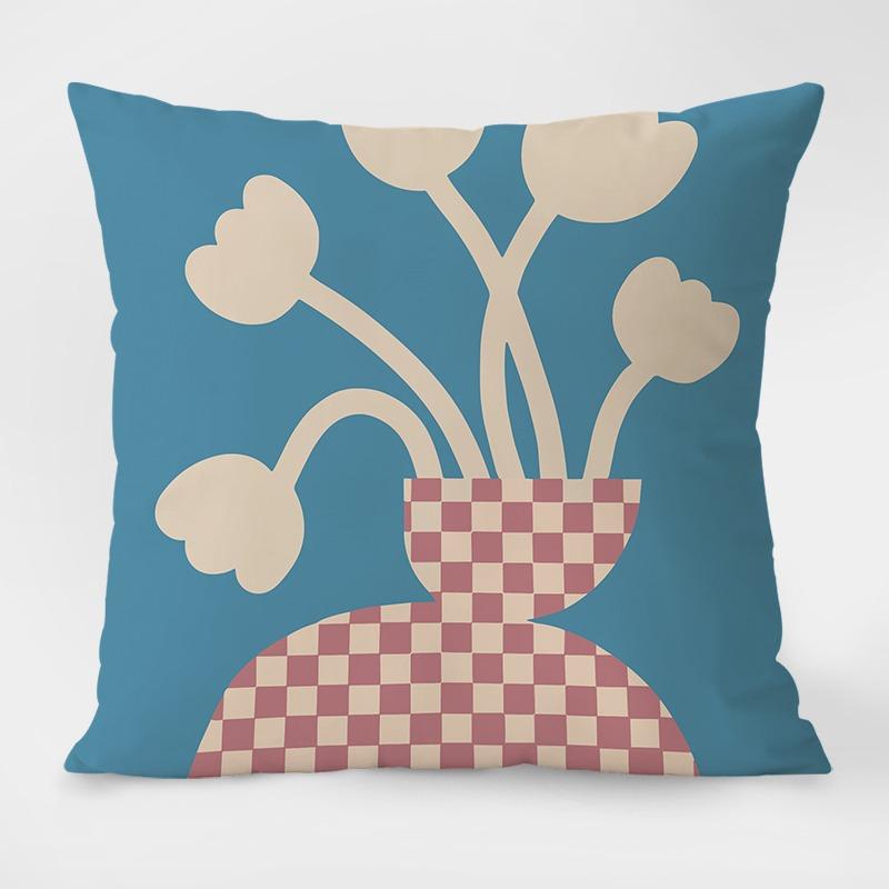 Fresh Geometric Pattern Pillowcase Dormitory Decoration Office Living Room Sofa Home Pillowcase