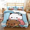 BuBu-Bear Cartoon Anime Cute All Season Duvet Cover kawaii Bedding set Soft Quilt Cover and Pillowcases SingleDoubleQueenKing