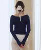 AFTERHOURS 2Way Soft Long Sleeve Top (Navy)