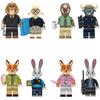 Popular Movie Animal New Mini Action Dolls Judy and Nick Model Building Blocks Toy Children's Surprise Birthday Gift Building Bl