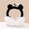 Cartoon Panda Plush Ear Muffs for Adult Kid Adjustable Thermal Ear Warmer Thick Warm Ear Protectors for Winter Coldproof