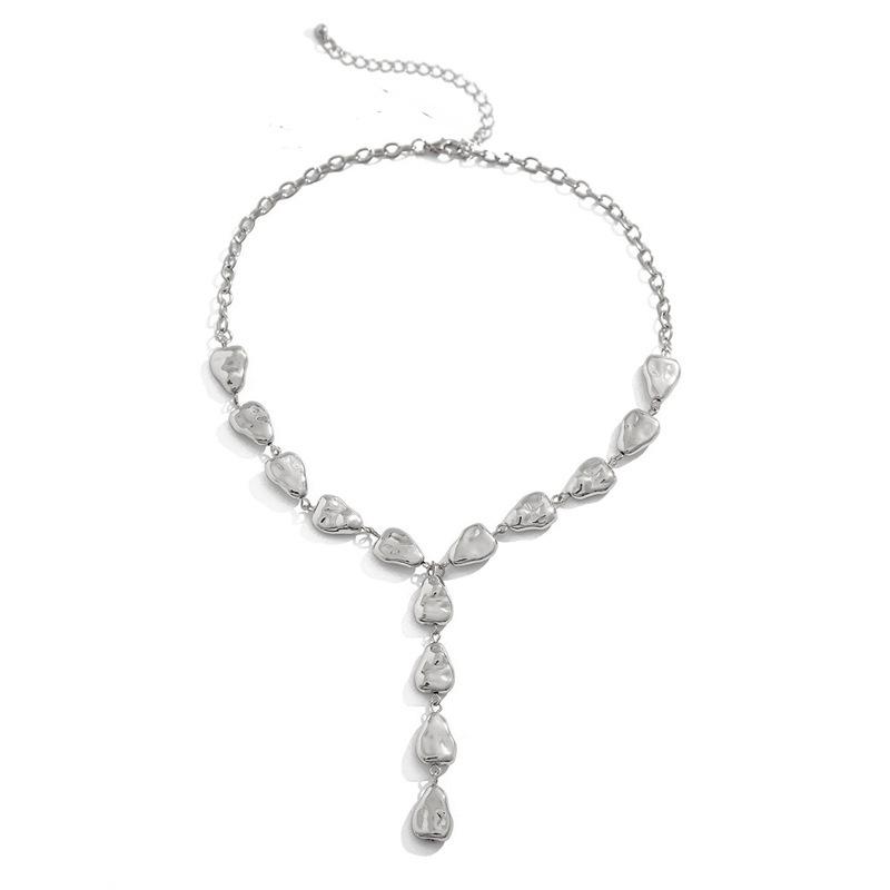 New Irregular Baroque Y-shaped Clavicle Chain Ins Premium Sense Niche Water Drop Pendant Necklace Female