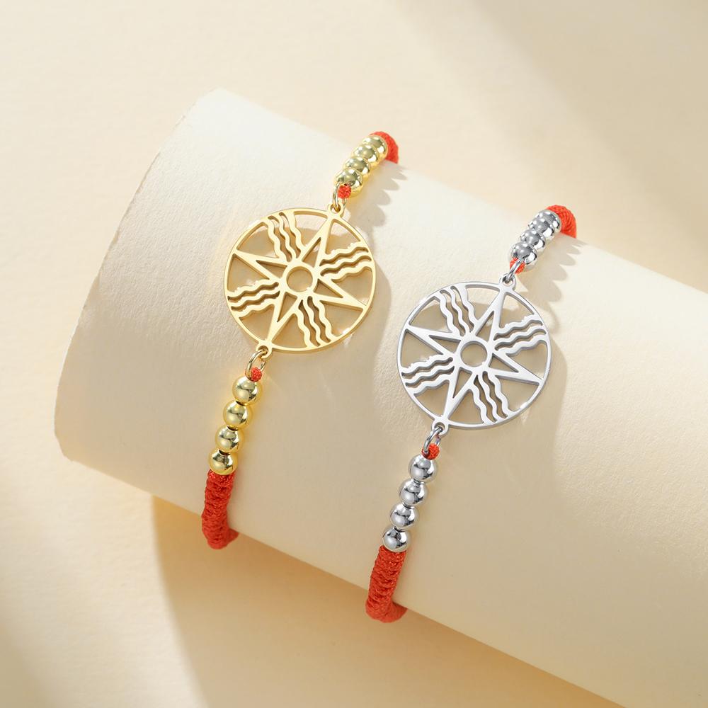 Dawapara Assyrian Star Bracelet Ancient Sumerian Sun Symbol Star of Shamash Charm Stainless Steel Mesopotamian Jewelry