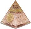 Crystal Pyramid For Positive Energy, Meditation, Feng Shui - Rose Quartz