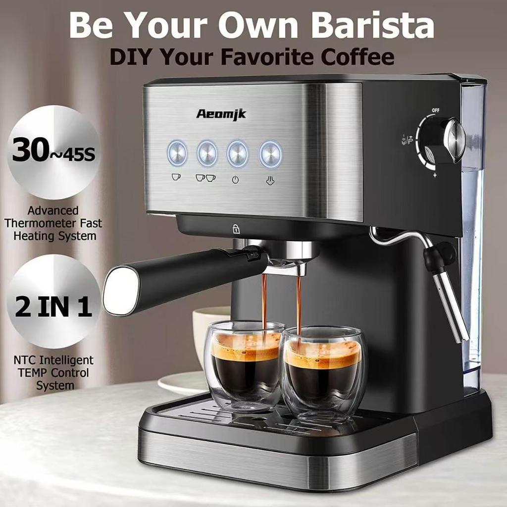 Aeomjk CM3010 Halbautomatische Hochdruck-Kaffeemaschine