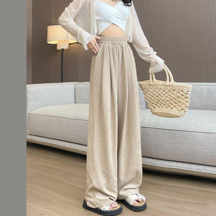 Spring and Autumn New Lazy Wind Draping Leisure Texture Sense of Thin Wide-legged Trousers Milk Fu Yamamoto Trousers Female Thin Section