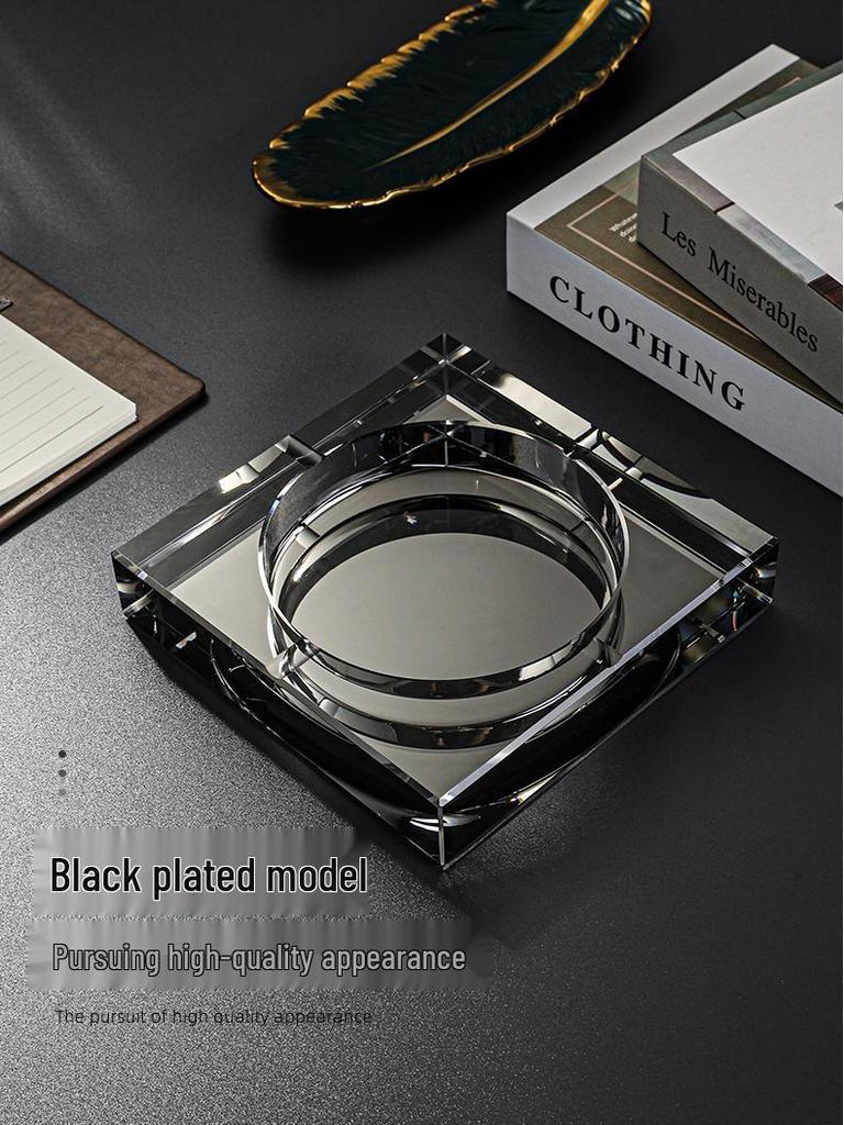 Crystal Glass Luxury Ashtray for Home or Office