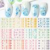 Nail Art Stickers Spring And Summer Series Small Fresh Natural Flowers And Grass Watermark Nail Stickers