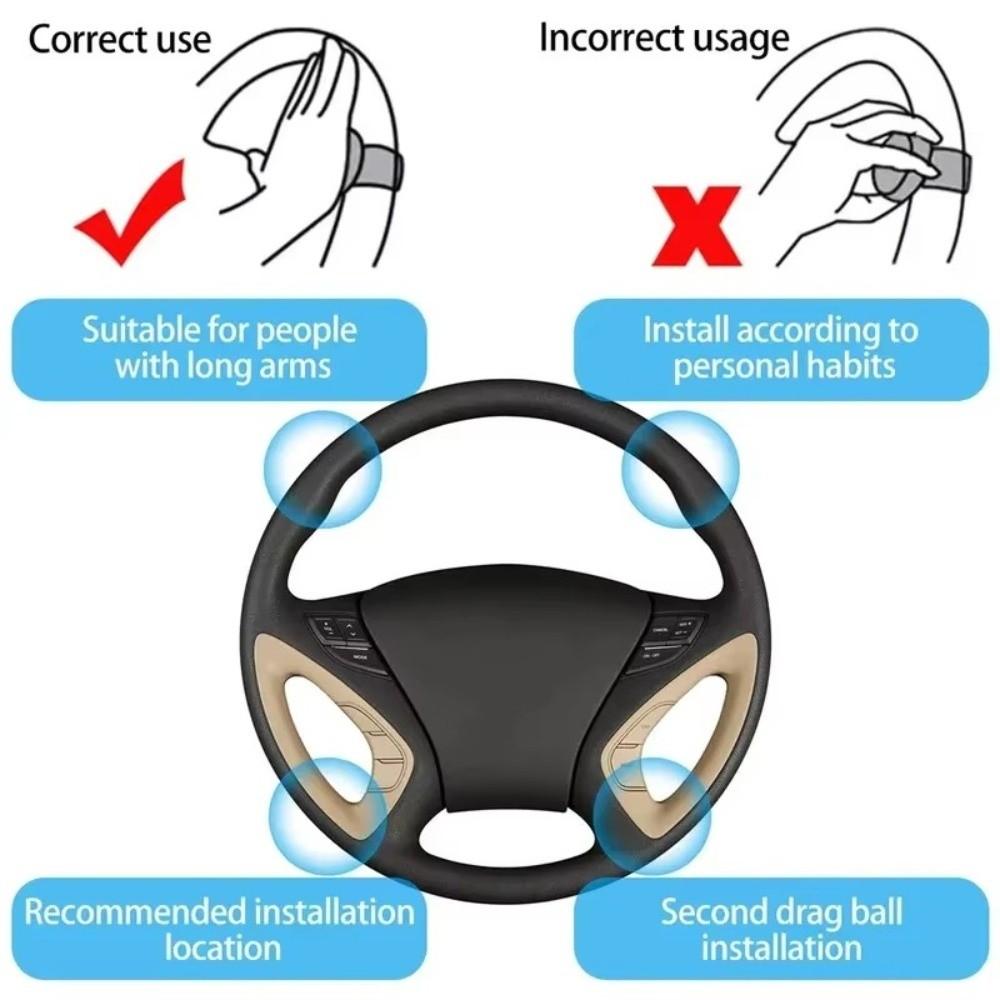 Universal Fit Car Steering Wheel Booster Ball Ball Grip Design Black Color Car Steering Wheel Adapter Spinner Knob
