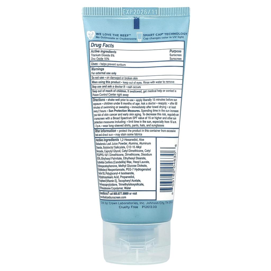 Blue Lizard Australian Sunscreen Sensitive Mineral Sunscreen, SPF 50, 89 Ml (3 Fl Oz)