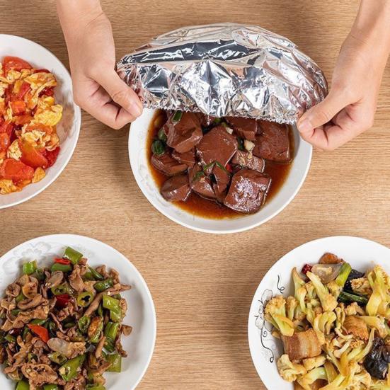 Izolační kryt z hliníkové fólie, tepelně odolné kryty na potraviny do kuchyně, elastické sáčky na uchování čerstvosti, hliníkové fólie na uchování potravin