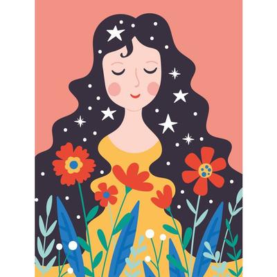 Painting by Number Young Girl 30 X 40 Cm