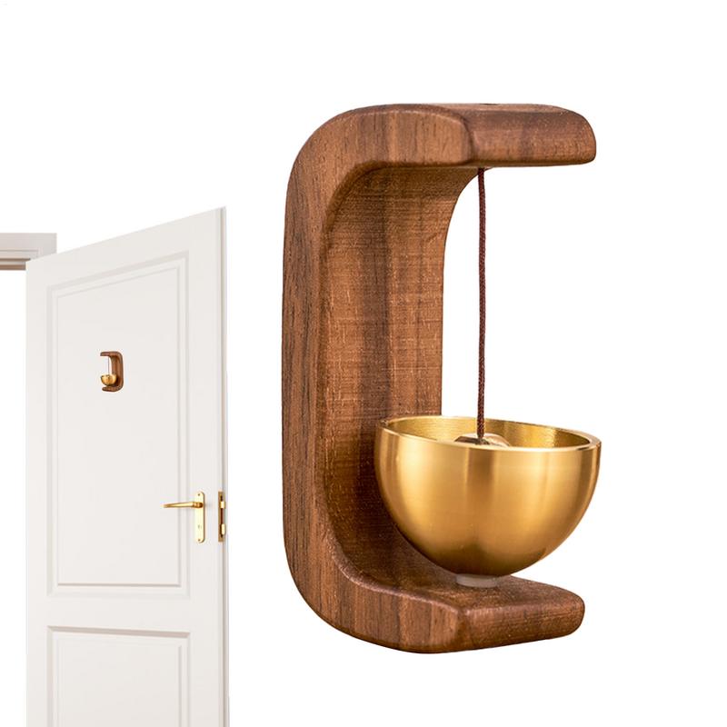 Magnetic Door Chime Bell Entrance Decoration Doorbell Magnetic Wood Shopkeepers Bell Door Chime for Entrance Wall Store Wardrobe